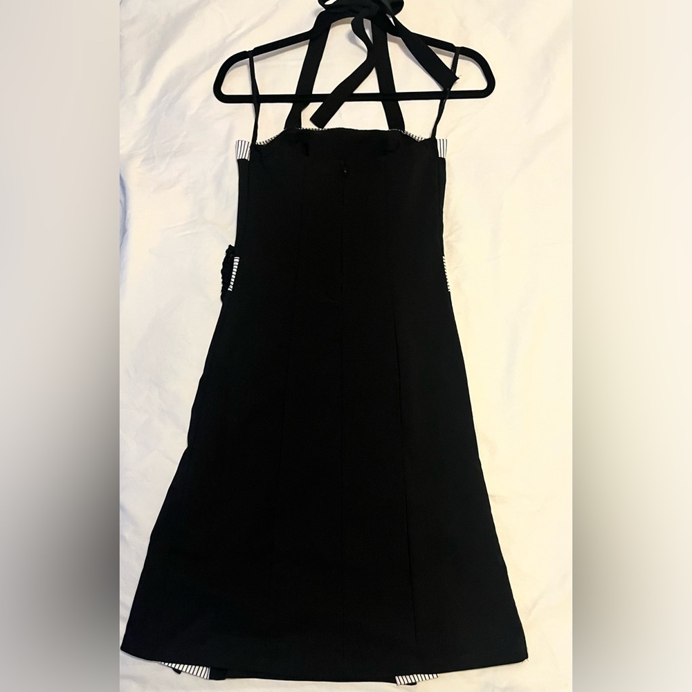 Threads Hot Topic Black and white Halter Bow dress Rockabilly Fit and Flare XS - Picture 2 of 7